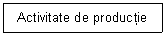 Text Box: Activitate de productie