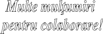 Multe multumiri 
pentru colaborare!