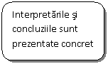 Rounded Rectangle: Interpretarile si concluziile sunt prezentate concret