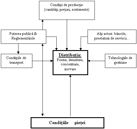 Text Box: Conditii de productie
(cantitati, preturi, sortimente)
