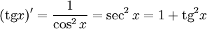 (mbox x)' =  = sec^2 x = 1 + mbox^2 x