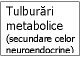 Text Box: Tulburari
metabolice
(secundare celor 
neuroendocrine)

