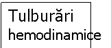 Text Box: Tulburari 
hemodinamice 
