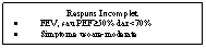 Text Box: Raspuns Incomplet
.	FEV1 sau PEF ³50% dar <70%
.	Simptome usoare-moderate

