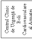 Text Box: Centrul Clinic de Urgenta de Boli Cardiovasculare al Armatei