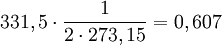 331,5 cdot frac = 0,607