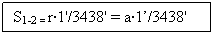 Text Box: S1-2 = r.1'/3438' = a.1'/3438'