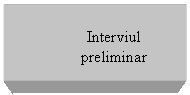 Text Box: Interviul preliminar
