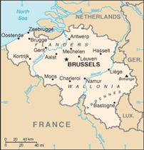 Map of Belgium