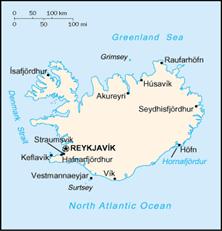 Map of Iceland