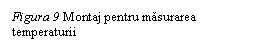 Text Box: Figura 9 Montaj pentru masurarea 	     temperaturii

