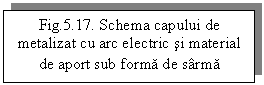 Text Box: Fig.5.17. Schema capului de metalizat cu arc electric si material de aport sub forma de sarma