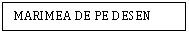 Text Box: MARIMEA DE PE DESEN