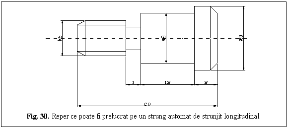 Text Box: 
Fig. 30. Reper ce poate fi prelucrat pe un strung automat de strunjit longitudinal.
