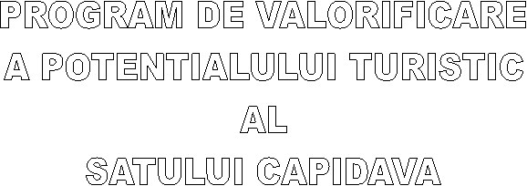 PROGRAM DE VALORIFICARE
A POTENTIALULUI TURISTIC
AL
SATULUI CAPIDAVA