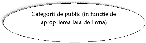 Oval: Categorii de public (in functie de aproprierea fata de firma)