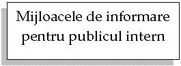 Text Box: Mijloacele de informare pentru publicul intern