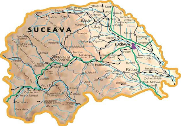 harta judetului Suceava