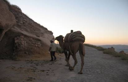 camel tender, uchisar, Göreme, Turkey