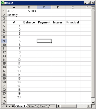 Figure 3-3: Use this data for the example.