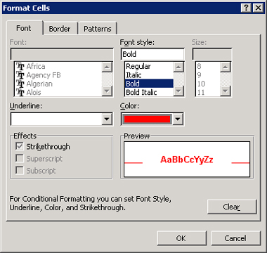 Figure 4-4: Specify the formatting for the condition.