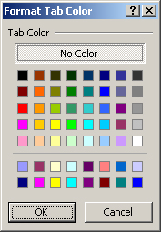 Figure 2-5: Select a tab color.