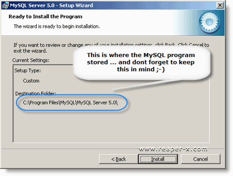 Please remember where you've installed the mysql program