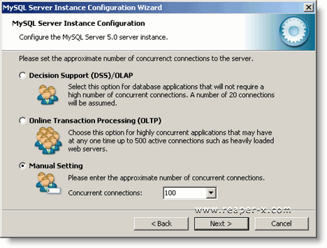 Setting up maximum concurrent connection